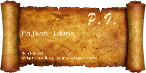 Pajkos Iduna névjegykártya